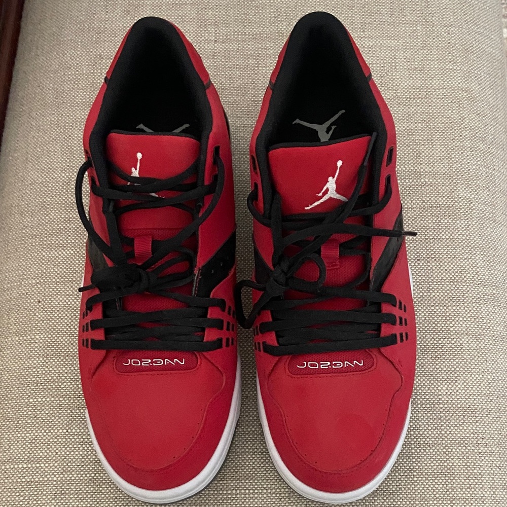 Jordan Men's Red and Black Sneakers
